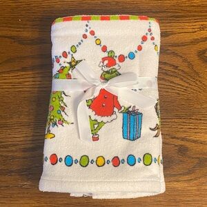 Dr Seuss The Grinch Christmas Hand Towel Max Holiday Bath Kitchen Ribbon Gift